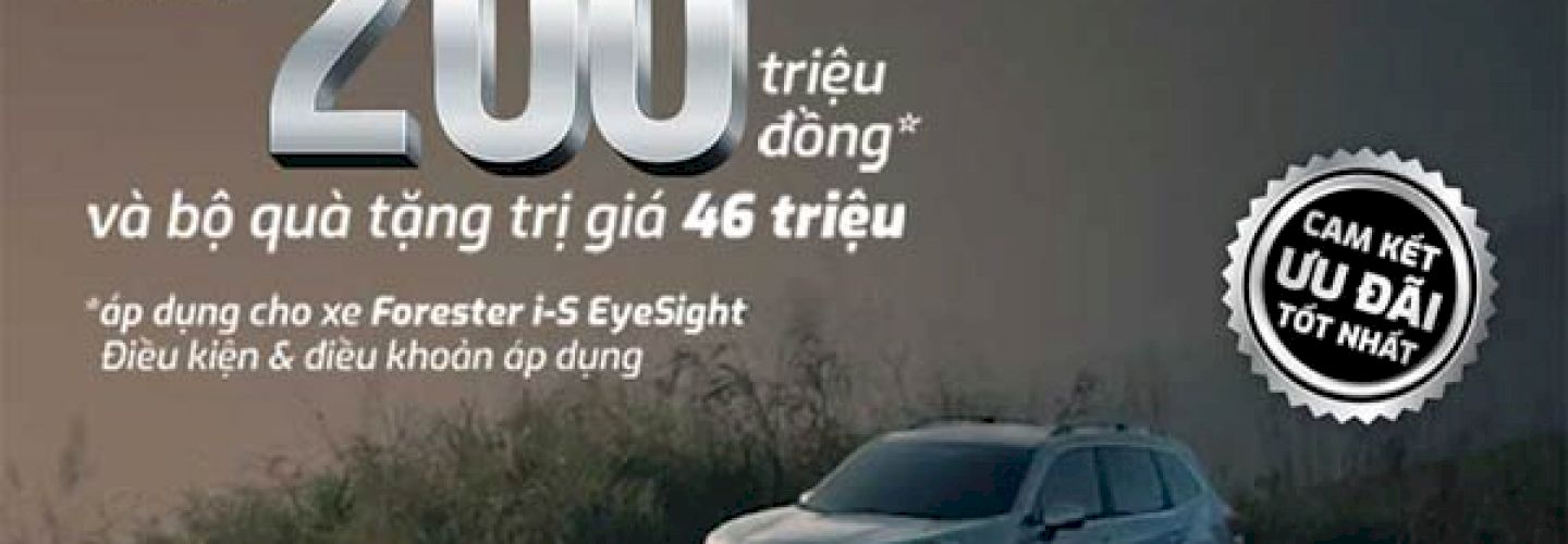 Bảng giá xe Subaru và chương trình khuyến mãi tháng 7.2022 | Subaru Long Biên